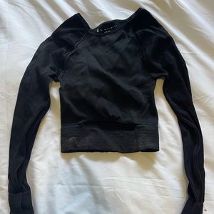 Free People Movement Cut It Out Long Sleeved Top in Black